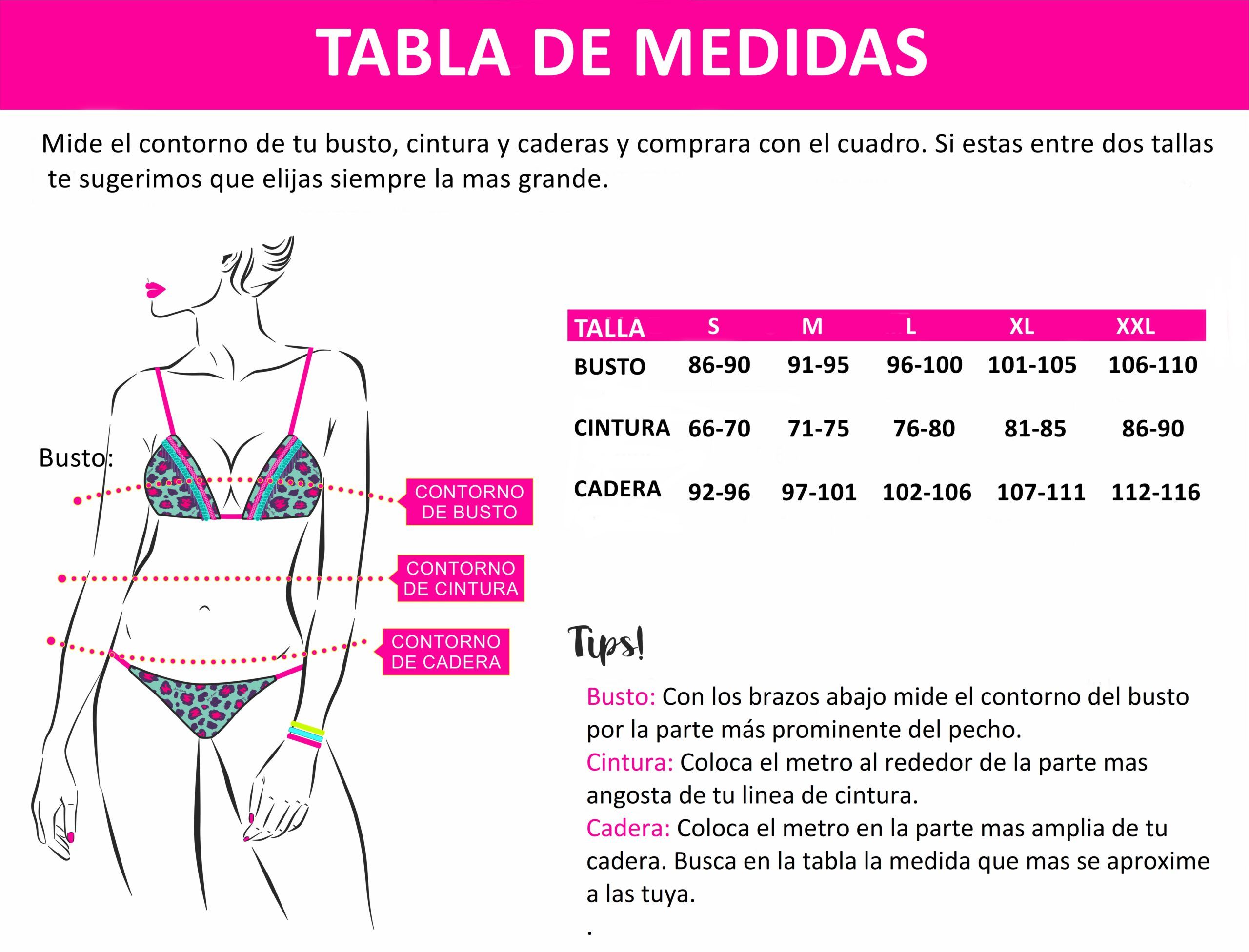 NUEVA TABLA DE MEDIDAS cupshe