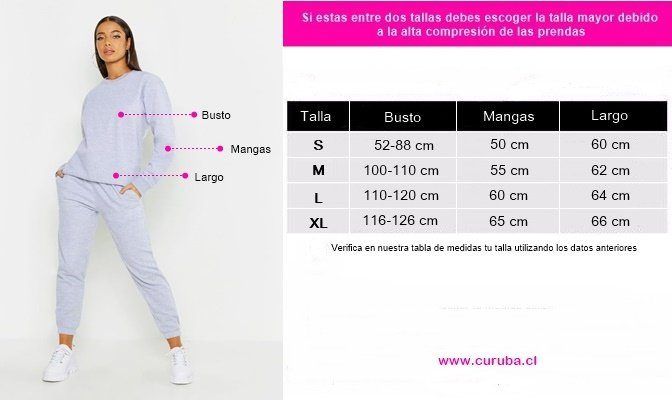 tabla de medidas canguro